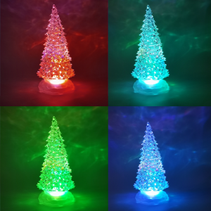 X1313109 ^ "CRYSTAL PLASTIC TREE" 1 RGB LED ΜΠΑΤ (3xAAA) ΠΡΟΓΡΑΜ(ΕΝΑΛΛΑΓΗ ΧΡΩΜ) IP20 Φ10x25cm