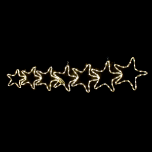 XSTARSLEDWW119 ^ "7 STARS" 144LED ΣΧΕΔΙΟ 6m ΜΟΝΟΚΑΝΑΛ ΦΩΤΟΣΩΛ ΘΕΡΜΟ ΛΕΥΚΟ ΜΗΧΑΝΙΣΜΟ FLASH IP44 119x37cm 1.5m ΚΑΛΩΔ