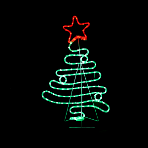 XTREELEDGR90 "CHRISTMAS TREE" 132 LED ΣΧΕΔΙΟ 5.5m ΜΟΝΟΚΑΝΑΛ ΦΩΤΟΣΩΛ RED-GREEN IP44 54x90cm 1.5m ΚΑΛΩΔ