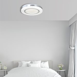InLight Πλαφονιέρα οροφής από λευκό και ασημί ακρυλικό (42016-C)