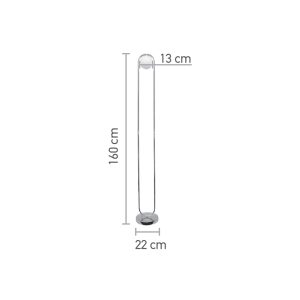 InLight Επιδαπέδιο φωτιστικό σε χρυσαφί χρώμα και λευκή οπαλίνα 1XG9 D:160cm (45016-GL)