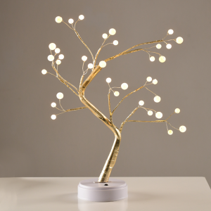 X1036152 ^  “TREE WITH BALL LIGHTS” 36 LED ΛΑΜΠΑΚ ΜΠΑΤΑΡ(3xAA)/USB ΘΕΡΜΟ ΛΕΥΚΟ IP20 50cm
