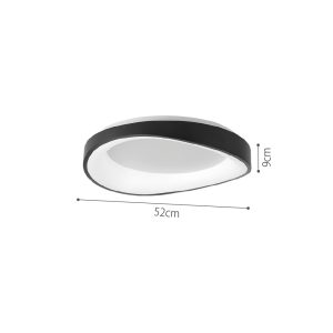 InLight Πλαφονιέρα οροφής LED 72W 3CCT από γκρί μέταλλο και λευκό ακρυλικό D:45cm (42033-Gray)