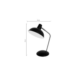 InLight Επιτραπέζιο φωτιστικό από μαύρο μέταλλο 1XE27 D:38cm (3051-Black)